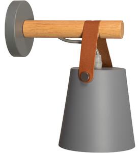TOOLIGHTt Nástěnná kovová lampa s šedým pruhem - šedá APP468-1W