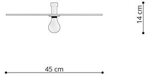 Černé stropní svítidlo ø 45 cm Soho – Nice Lamps