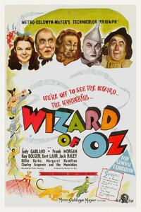 Obrazová reprodukce The Wonderful Wizard of Oz, Ft. Judy Gardland (Vintage Cinema / Retro Movie Theatre Poster / Iconic Film Advert), (26.7 x 40 cm)