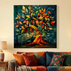 Obraz na plátně - Strom života Divoké kreace FeelHappy.cz Velikost obrazu (šířka x výška): 40 x 40 cm
