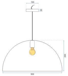 Toolight - Stropní lampa závěsná kovová miska 50cm 1xE27, černá, OSW-05011