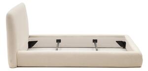 Béžová čalouněná dvoulůžková postel 160x200 cm Martina – Kave Home