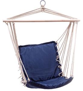 Bluegarden, houpací brazilská židle do 90kg GL0113, modrá, OGR-04564