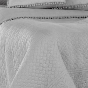 Světle šedý přehoz na postel AmeliaHome Meadore, 170 x 270 cm