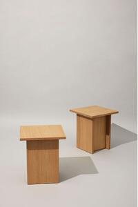 Odkládací stolek v dekoru dubu 35x35 cm Straight – Hübsch