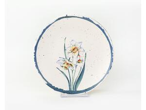 21dílná sada bílo-modrého keramického nádobí My Ceramic