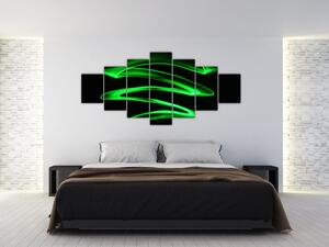 Obraz - neonové vlny (210x100 cm)