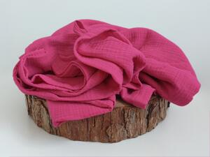 Nelly Mušelínový ručník - Jasně růžová 45x100 cm