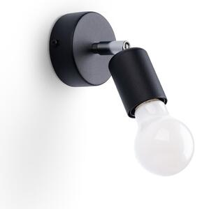 Černé nástěnné svítidlo ø 6 cm Brando – Nice Lamps