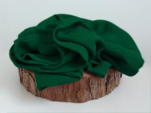 Nelly Mušelínový ručník - Lahvově zelený 45x100 cm