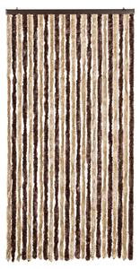 Závěs proti hmyzu béžový a světle hnědý 100 x 220 cm Chenille