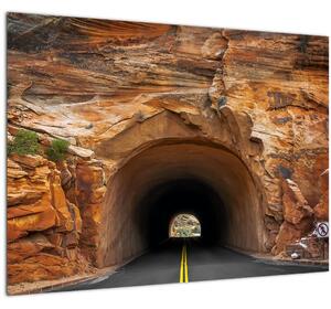 Obraz - tunel ve skále (70x50 cm)