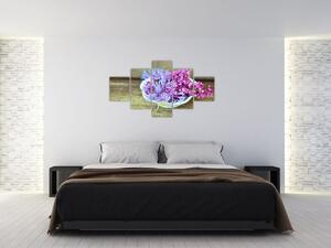 Obraz dekorace s levandulí (125x70 cm)
