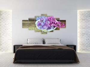 Obraz - fialová rostlinka (210x100 cm)