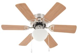 Ozdobný stropní ventilátor se světlem 82 cm světle hnědý