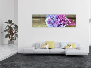 Obraz dekorace s levandulí (170x50 cm)