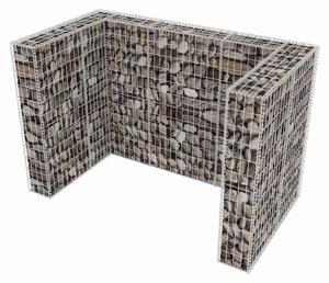 Gabionová zástěna pro 2 popelnice ocelová 180 x 100 x 120 cm