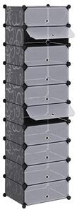 Organizér na boty s 10 přihrádkami, černý