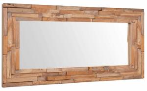 Dekorativní zrcadlo teak 120 x 60 cm obdélníkové