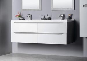Sapho, Koupelnový set WAVE 150, bílá/dub stříbrný, KSET-049