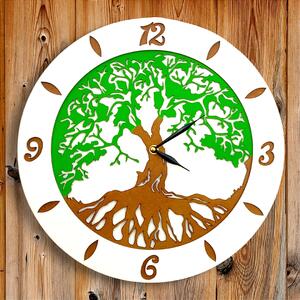 Dřevěné nástěnné hodiny-strom života
