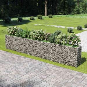 Gabionový vyvýšený záhon pozinkovaná ocel 540 x 50 x 100 cm 143566