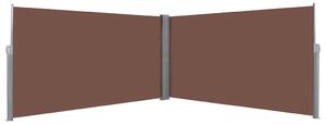 Zatahovací boční markýza / zástěna 160 x 600 cm hnědá