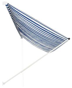 Zatahovací markýza modro-bílá 400 x 150 cm