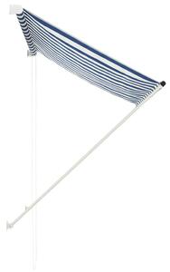 Zatahovací markýza 150 x 150 cm modro-bílá