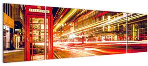 Obraz červené londýnské telefonní budky (170x50 cm)
