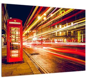 Obraz červené londýnské telefonní budky (70x50 cm)
