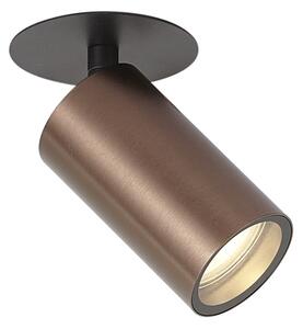 Moderní zapuštěné bodové svítidlo tmavě bronzové GU10 50mm IP44 - Chels