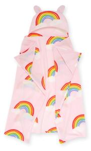 Růžová dětská deka z mikroplyše 120x150 cm Rainbow Hearts – Catherine Lansfield
