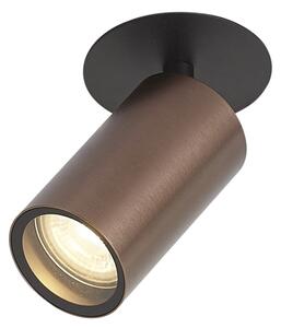 Moderní zapuštěné bodové svítidlo tmavě bronzové GU10 50mm IP44 - Chels