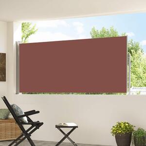 Zatahovací boční markýza / zástěna 120 x 300 cm hnědá
