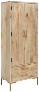 ŠATNÍ SKŘÍŇ, mangové dřevo, přírodní barvy, 75/192/45 cm MID.YOU - Šatní skříně, Online Only