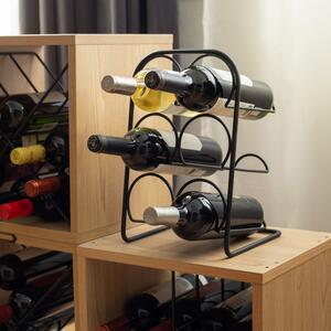 Kovový stojan na víno na 6 lahví – Compactor