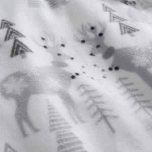 Bílo-šedé povlečení na jednolůžko z mikroplyše 135x200 cm Winter Wonderland – Catherine Lansfield