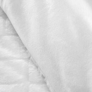 Bílé povlečení na jednolůžko z mikroplyše 135x200 cm Cosy Diamond – Catherine Lansfield