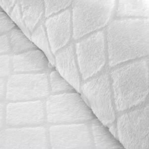 Bílé povlečení na dvoulůžko z mikroplyše 200x200 cm Cosy Diamond – Catherine Lansfield