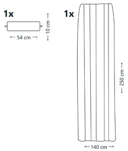 Dekorační závěs s řasící páskou OXANA krémová, (1 kus) 140x250 cm MyBestHome