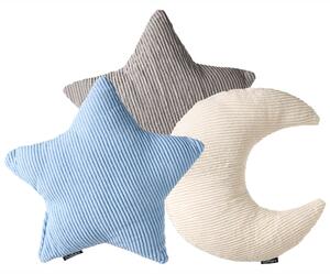 Sada 3 dekorativních polštářů LUNA Manšestr 35 x 30 cm 35 x 35 cm Pestrá Bez vzoru