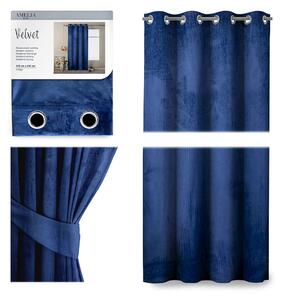 FLHF Dekorační závěs Velvet královsky modrý Rozměr: 140x270 cm