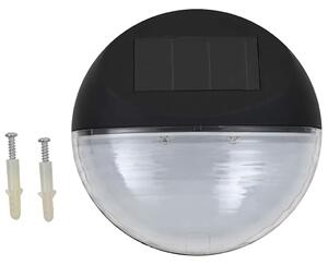 Zahradní nástěnné solární lampy LED 24 ks kulaté černé