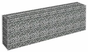 Gabionový vyvýšený záhon pozinkovaná ocel 180 x 30 x 60 cm