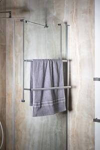 Sapho Závěsný držák ručníků na sprchovou zástěnu - chrom - 60x73x12,5 cm