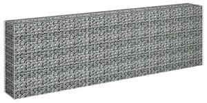 Gabionový vyvýšený záhon pozinkovaná ocel 270 x 30 x 90 cm