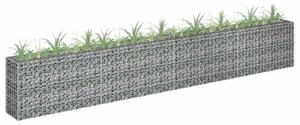 Gabionový vyvýšený záhon pozinkovaná ocel 360 x 30 x 60 cm 145642