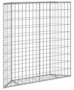 Gabionový vyvýšený záhon trapéz pozinkovaná ocel 100x20x100 cm 145653