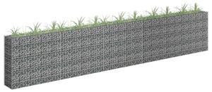 Gabionový vyvýšený záhon pozinkovaná ocel 450 x 30 x 90 cm 145647
